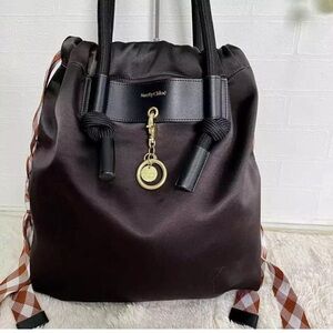 See by Chloe satin bag 2 way satin convas